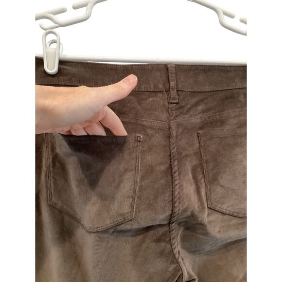 J.Jill Womens Bootcut Corduroy Pants 12P 12 Petite Mousse Brown Casual Fall Work - Picture 7 of 10
